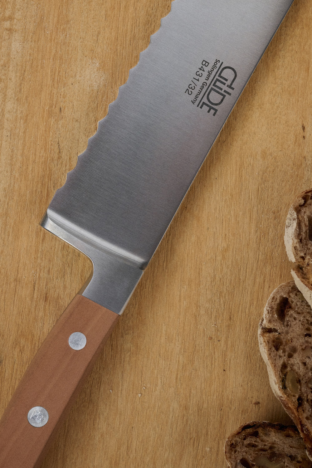 Franz Güde Brotmesser 32cm mit Birnenholzgriff