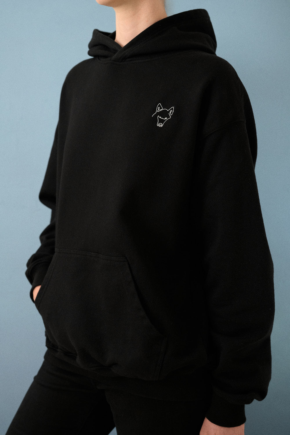 ROGGENWOLF schwarzer unisex Hoodie