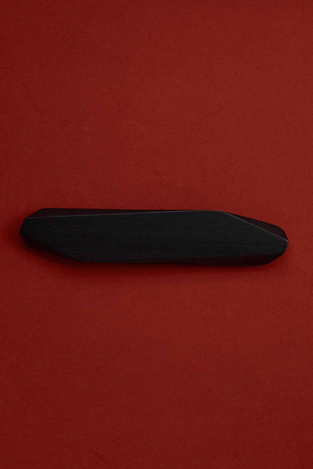 Schwarze asymmetrische magnetische Messerleiste 40 cm lang