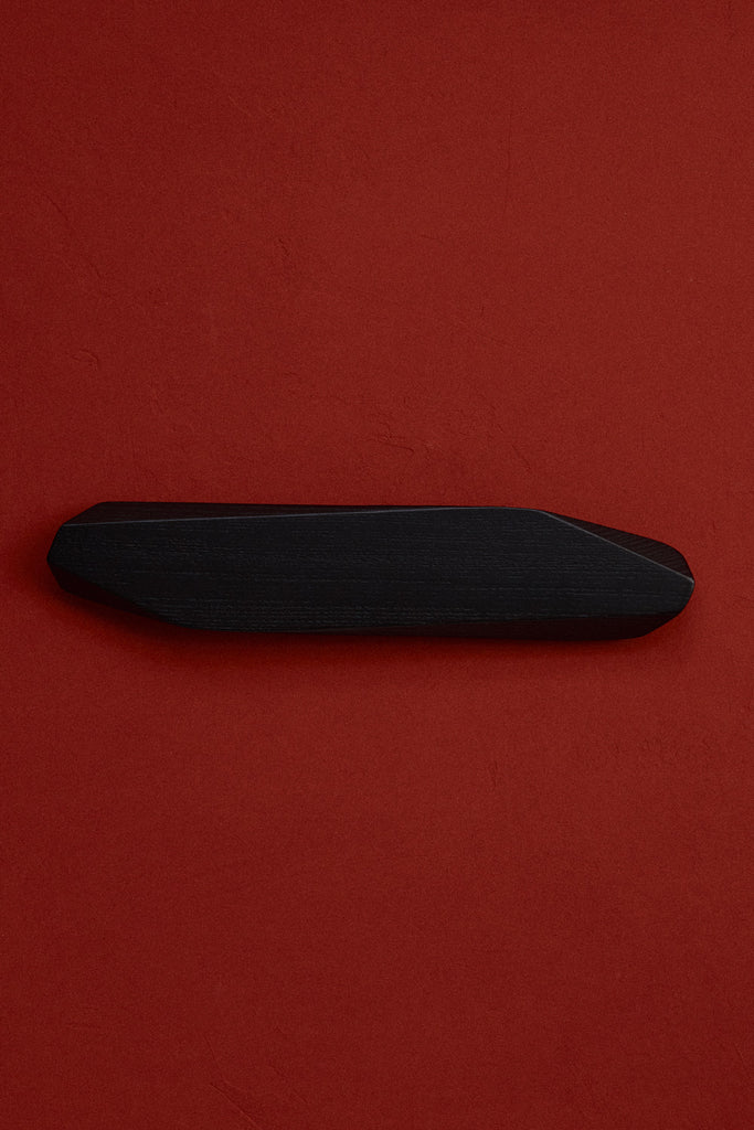  Schwarze asymmetrische magnetische Messerleiste 40 cm lang