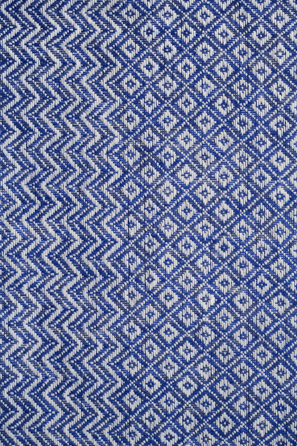 Textil Detail von Leinen Geschirrtuch blau