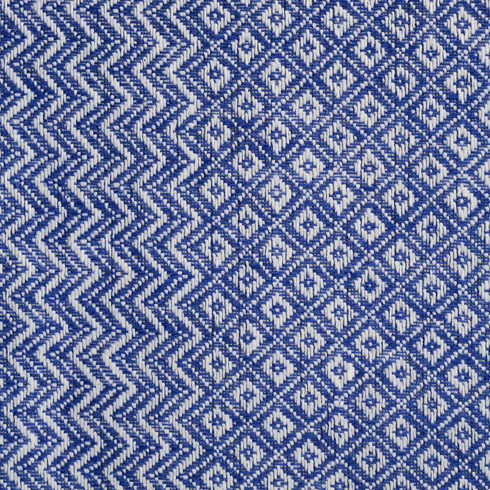Textil Detail von Leinen Geschirrtuch blau