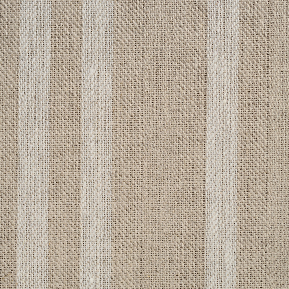 Textil Detail von Bio-Leinen Geschirrtuch natur mit hellen Streifen
