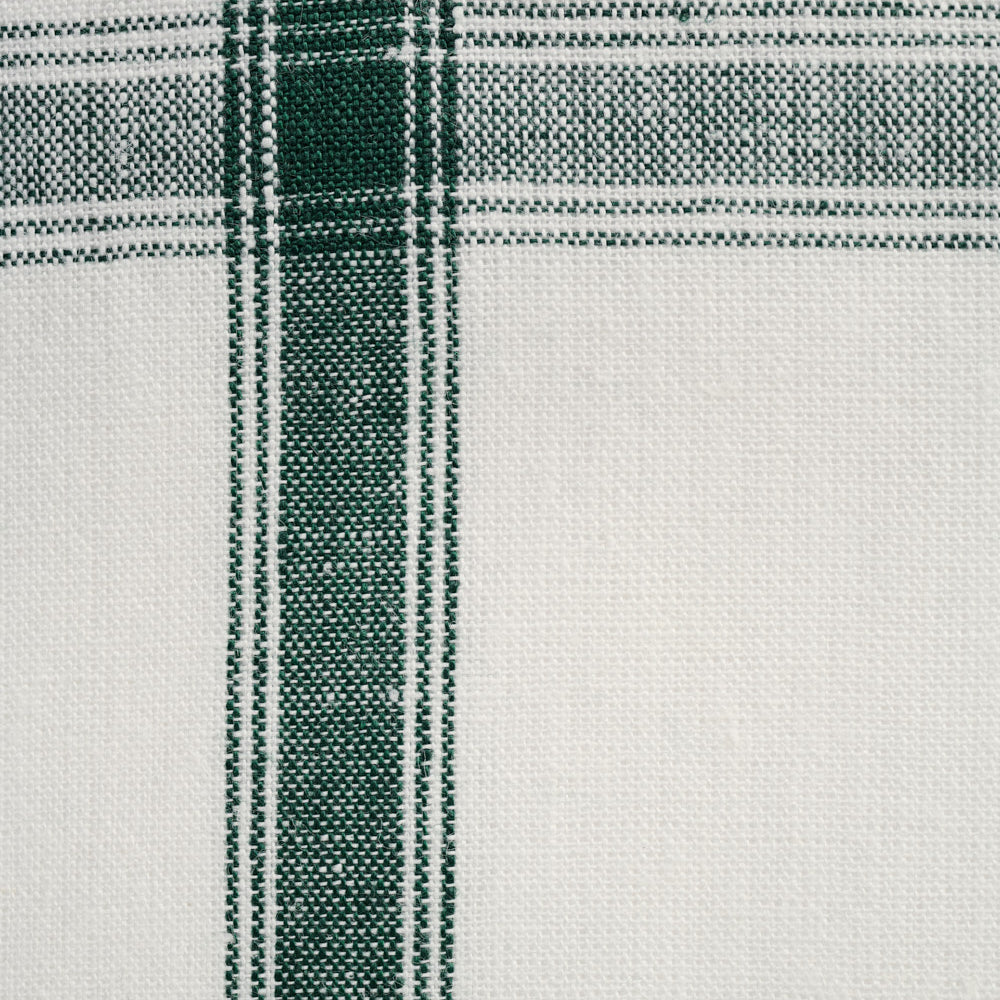 Textil Detail von Leinen Gläsertuch grün