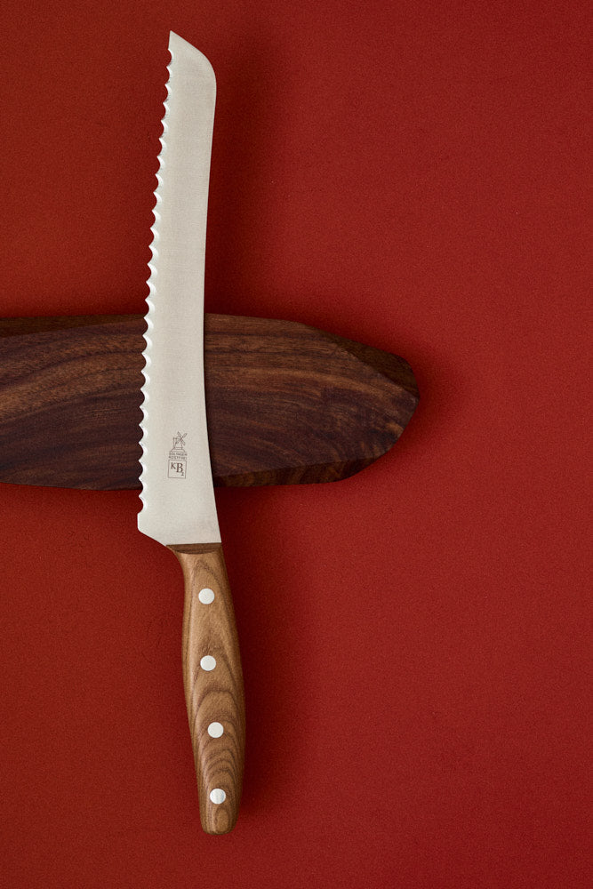 Windmühlenmesser KB2 Brotbeidhänder mit Marillenholzgriff auch für Linkshänder