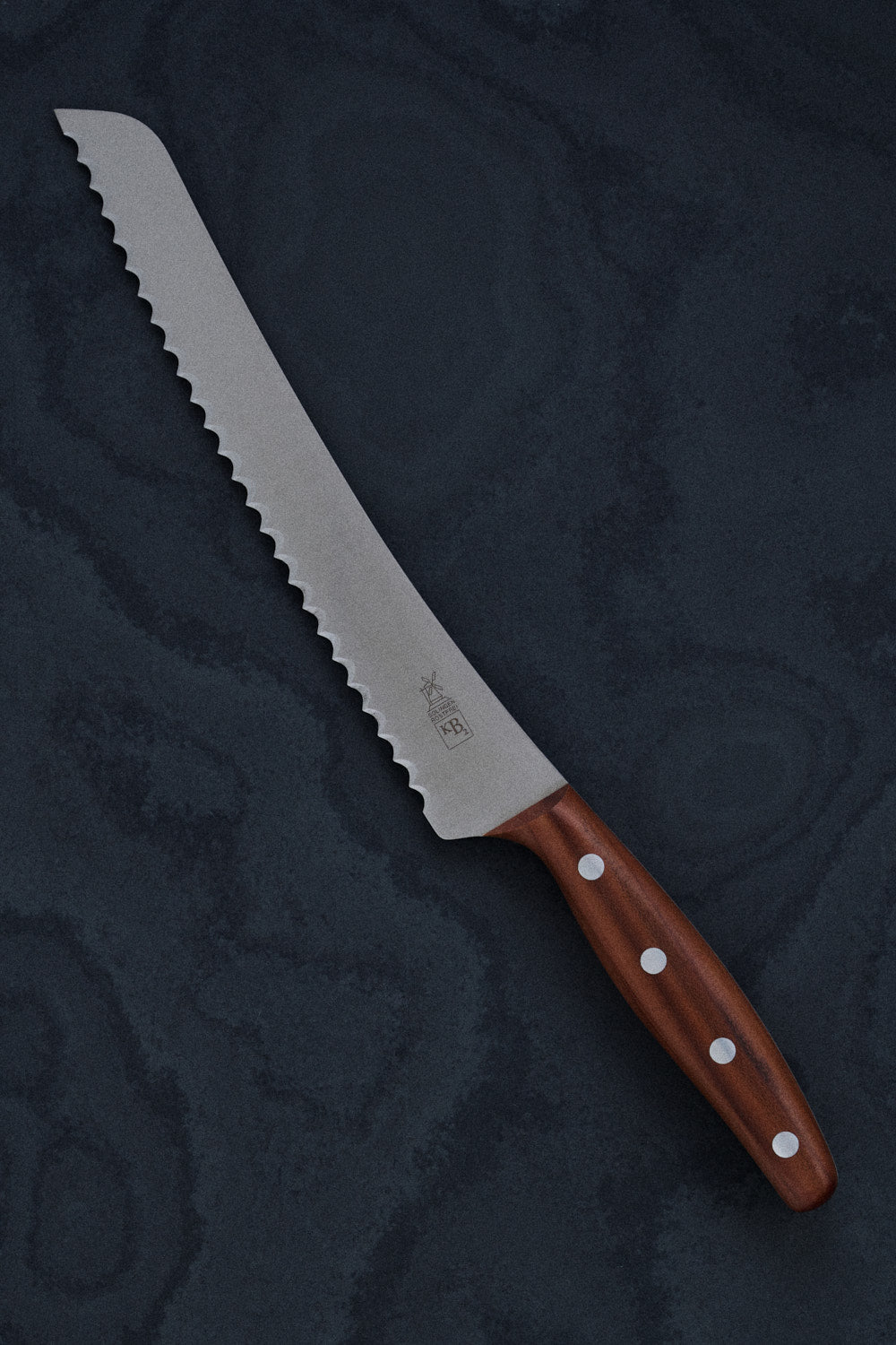 Windmühlenmesser KB2 BrotBeidhänder Brotmesser mit Pflaumenholzgriff