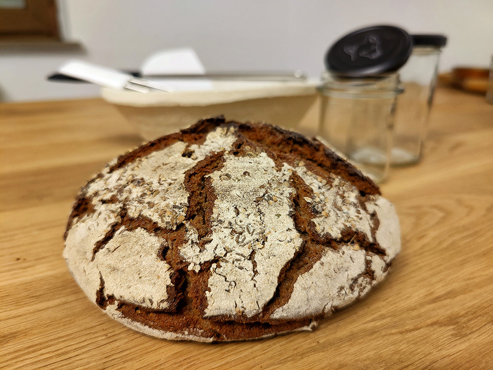 Das Schumacherbrot von Online Brotbackkursteilnehmer Nik aus Hallstadt gebacken.
