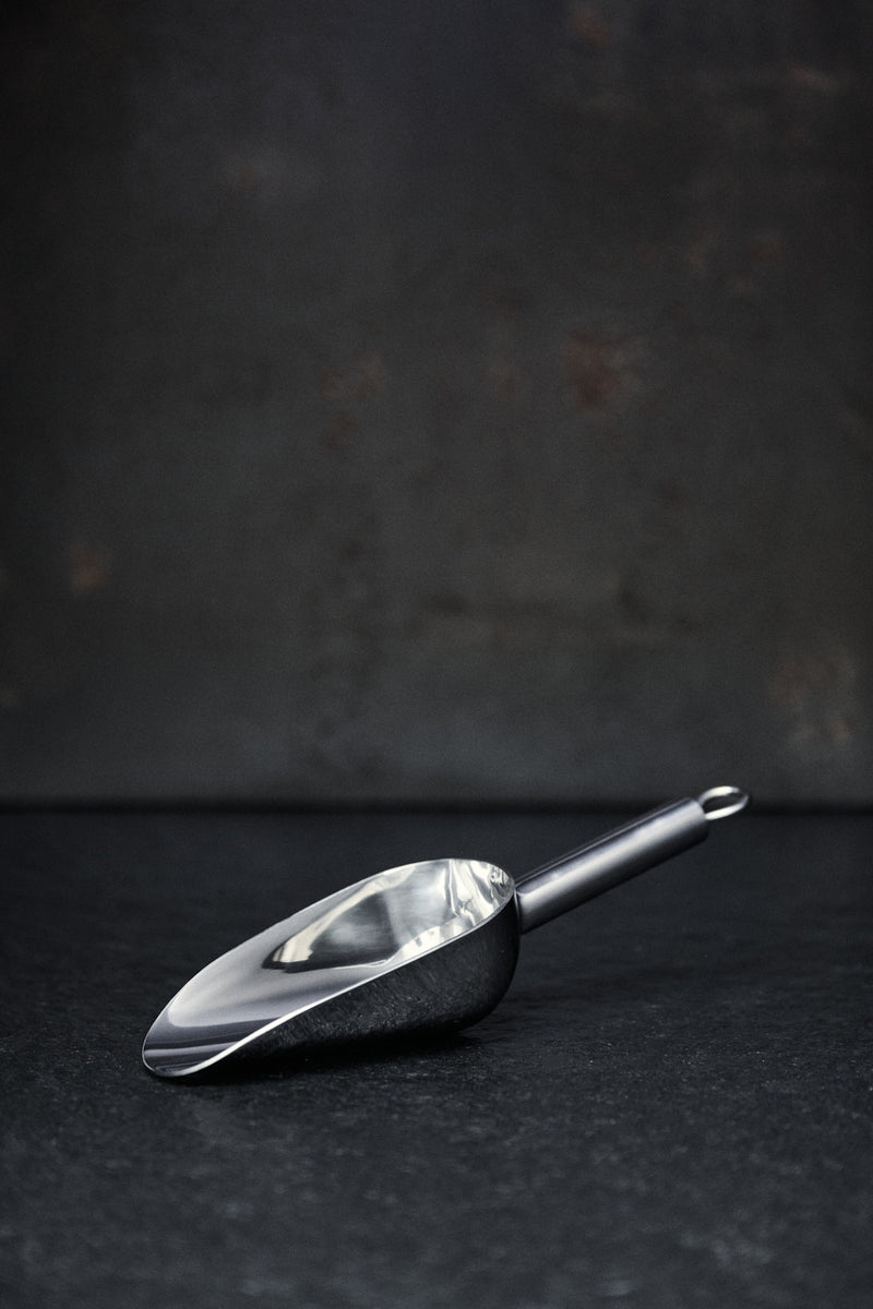 Kleine Mehlschaufel aus rostfreiem Edelstahl