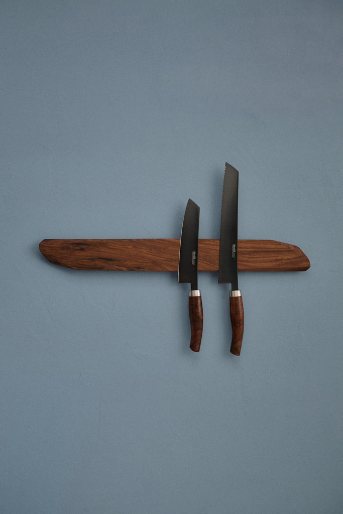 Magnetische Messerleiste aus Walnussholz 60 cm lang