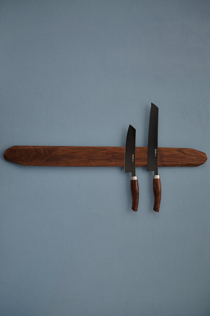 Magnetische Messerleiste aus Walnussholz 80 cm lang