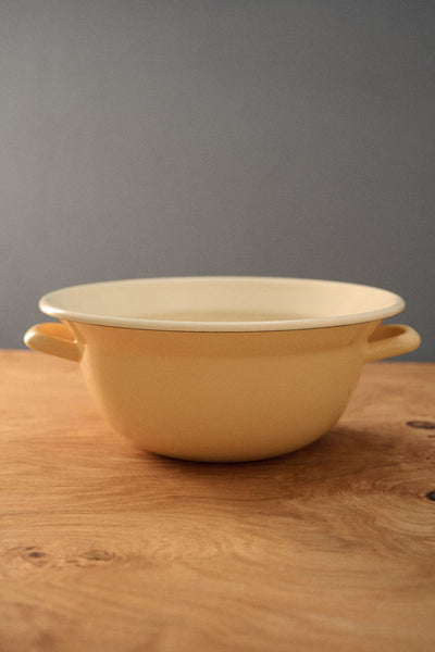 Emaille Teigschüssel Weitling von Riess in goldgelb