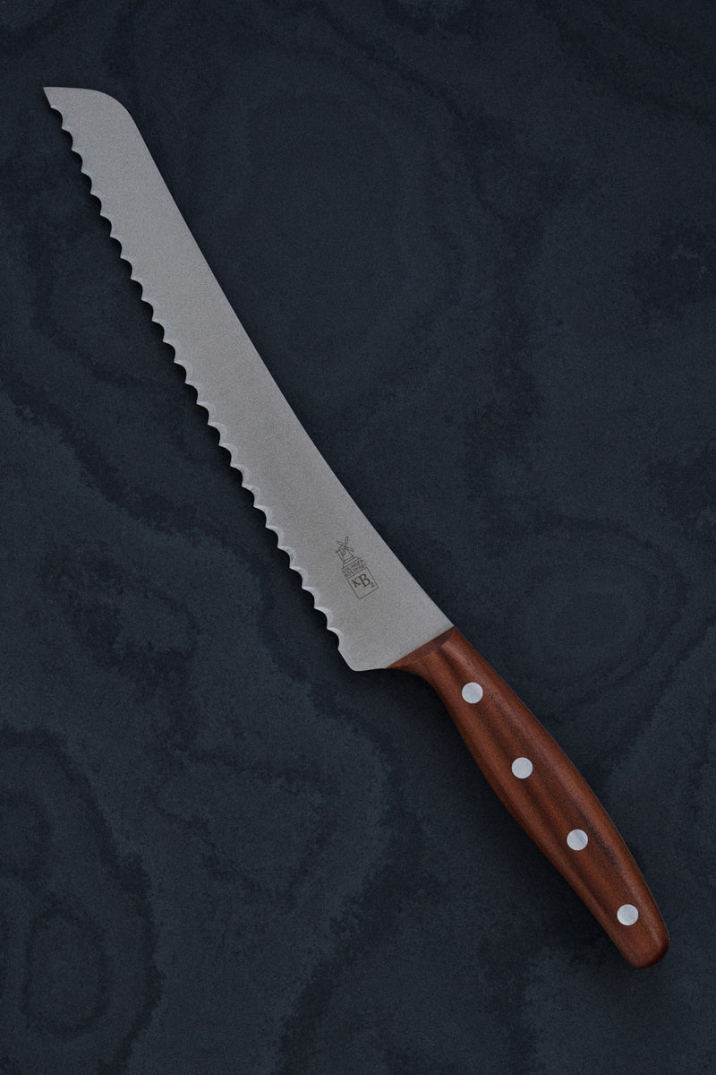 Windmühlenmesser KB2 BrotBeidhänder Brotmesser mit Pflaumenholzgriff